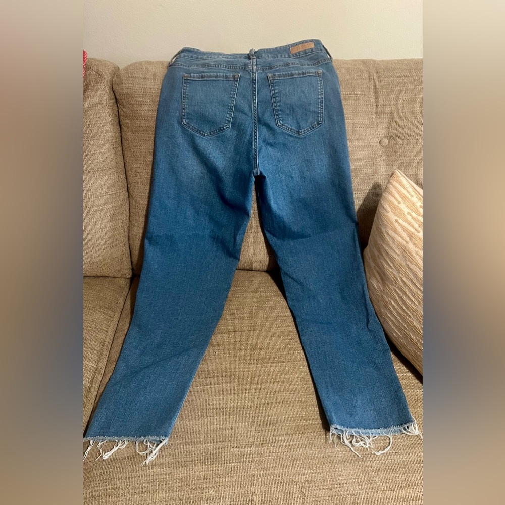 Sanctuary Social Standard Jeans Size 8 Slim Straight Raw Hem - Picture 5 of 8